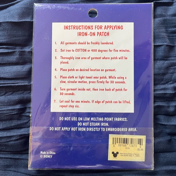 New. Disney WDW Iron On Patch. - Picture 3 of 3